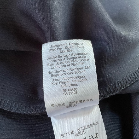 DKNY Dress Faux Wrap Midnight Blue Short Sleeve Size 6 - Picture 9 of 11